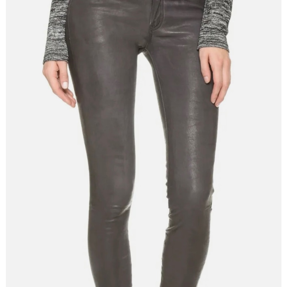 Rag and Bone Skinny Leather Jeans - Picture 9 of 14
